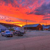 DSC 2372 hdr  Sunset in Dawson City, Canada
