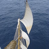 IMG 0186  Ausblick vom 2 Aussichtspunkt auf das Vorschiff. MS Bark Europa