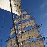 IMG 0218  Vom Vorschiff blick richtung Hauptsegel. MS Bark Europa