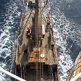 IMG 0372  Blick nach unten vom Mittelmast vom der 2 Platform MS Bark Europa